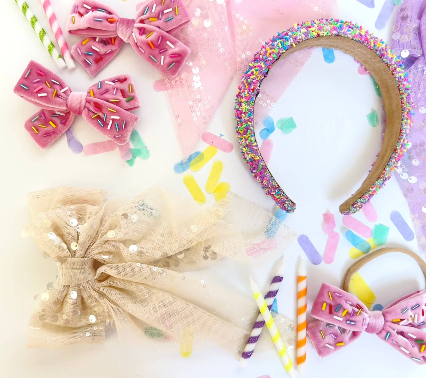 Velvet Sprinkle Classic Pigtail Set