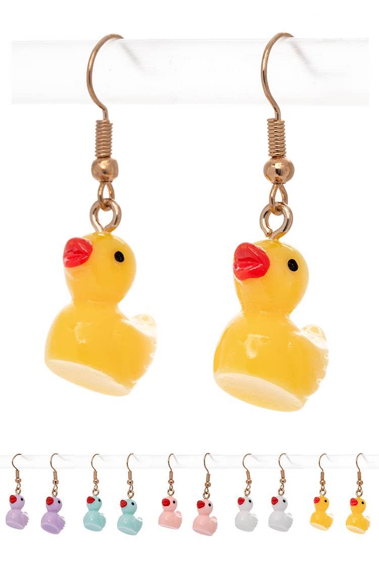 Iconic Rubber Duckling Drop Earrings Set