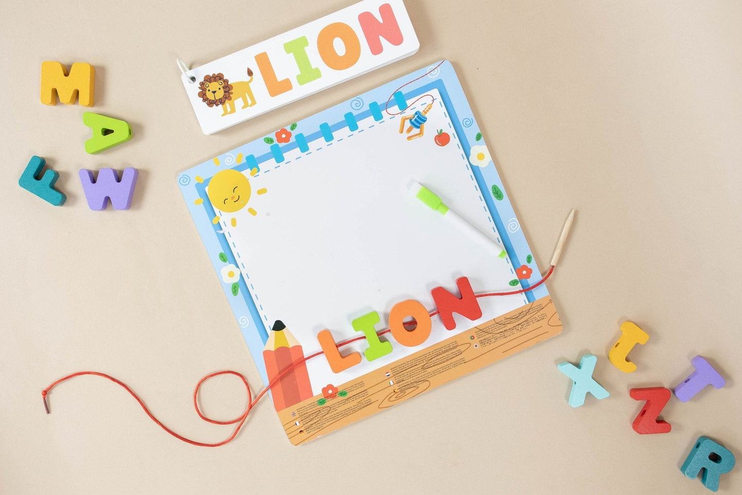 ABC Puzzle Set with Flashcards + Whiteboard