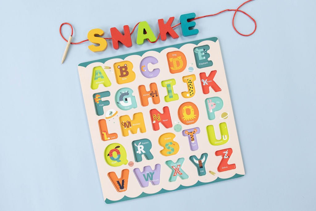 ABC Puzzle Set with Flashcards + Whiteboard