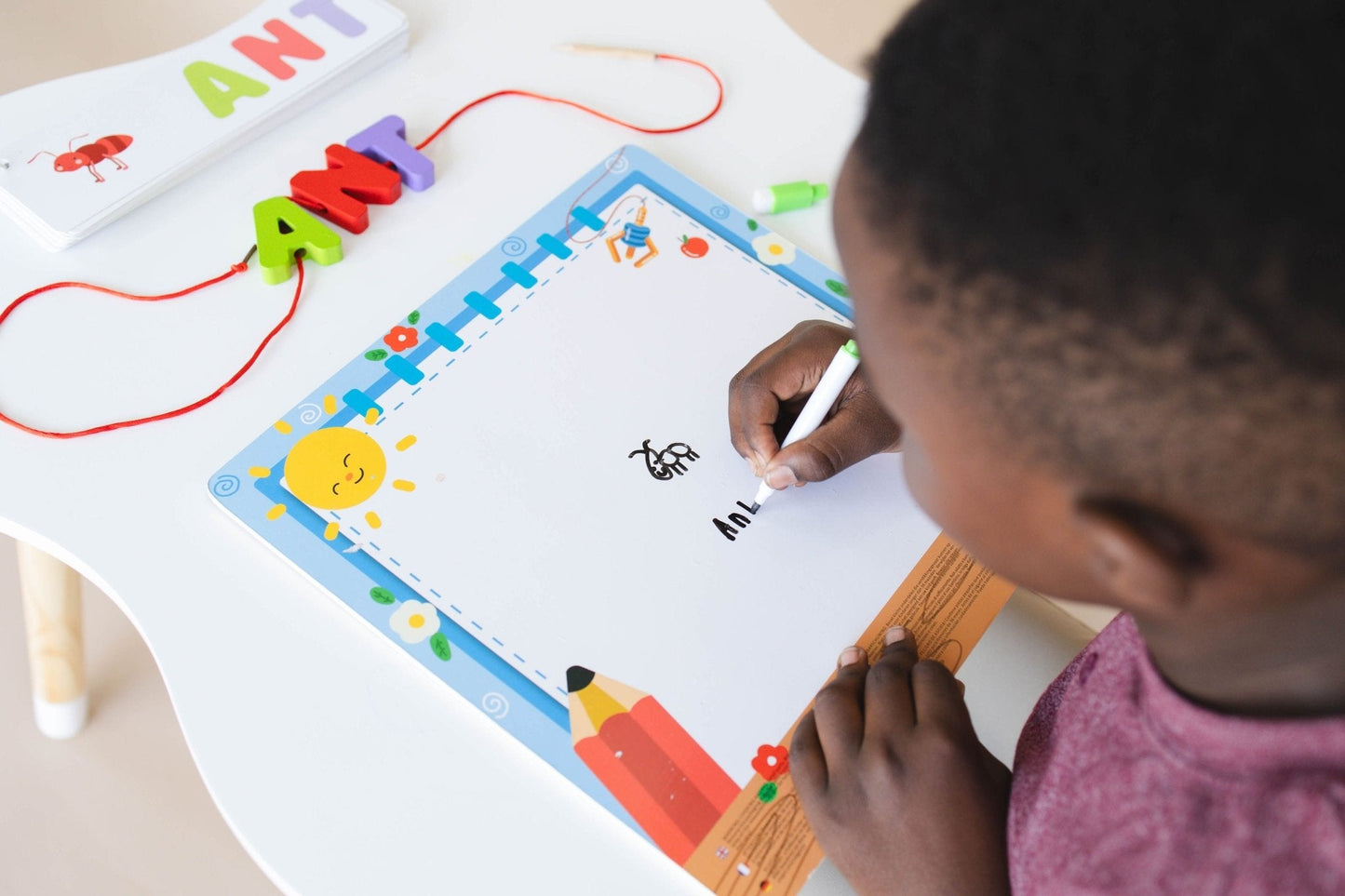 ABC Puzzle Set with Flashcards + Whiteboard