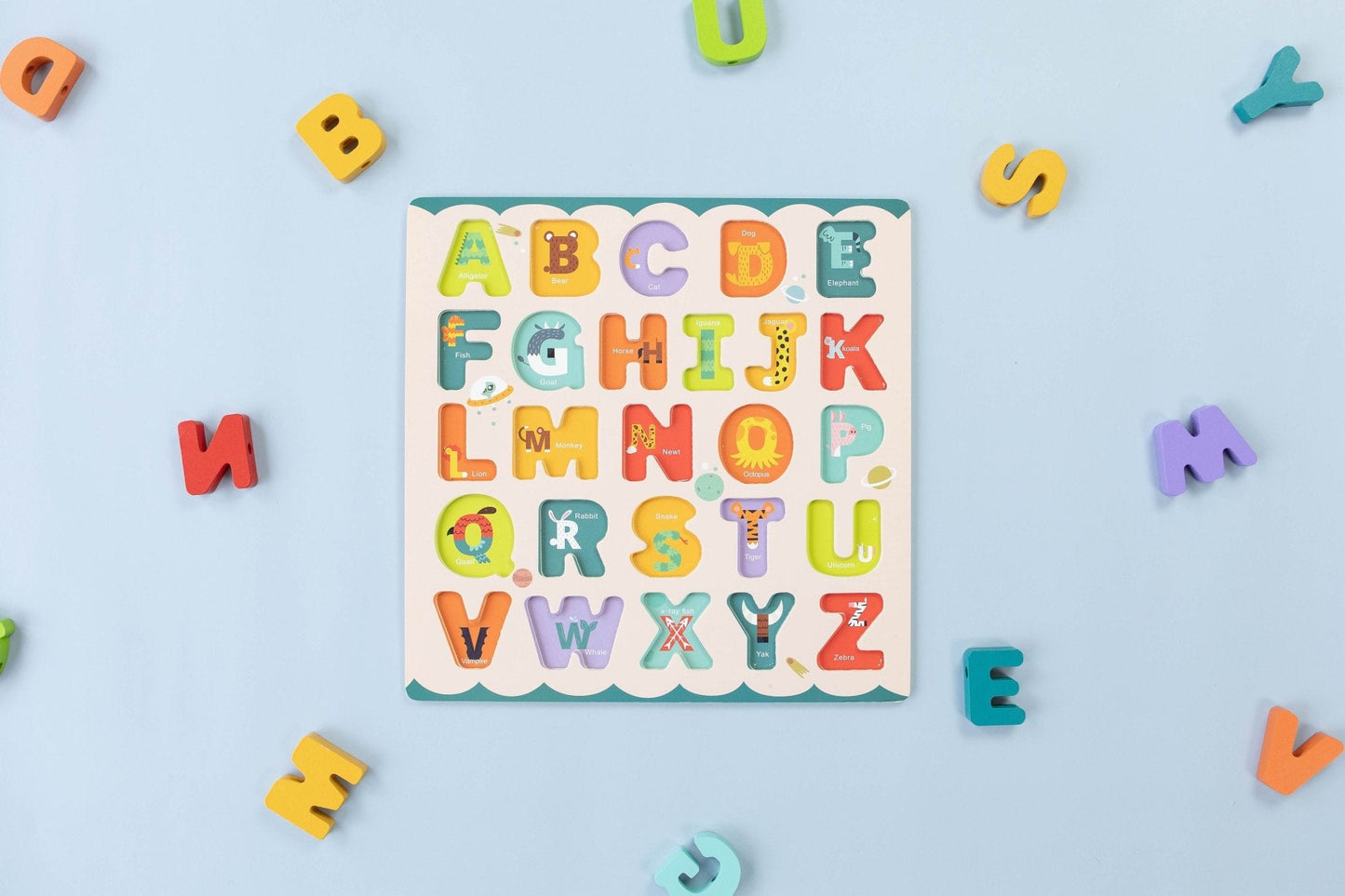 ABC Puzzle Set with Flashcards + Whiteboard