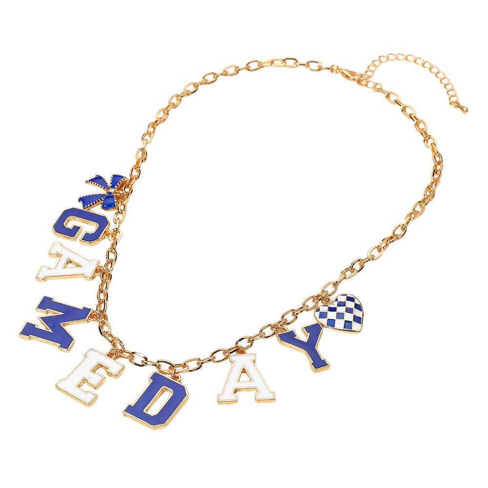 GAME DAY Letter Charm Station Necklace