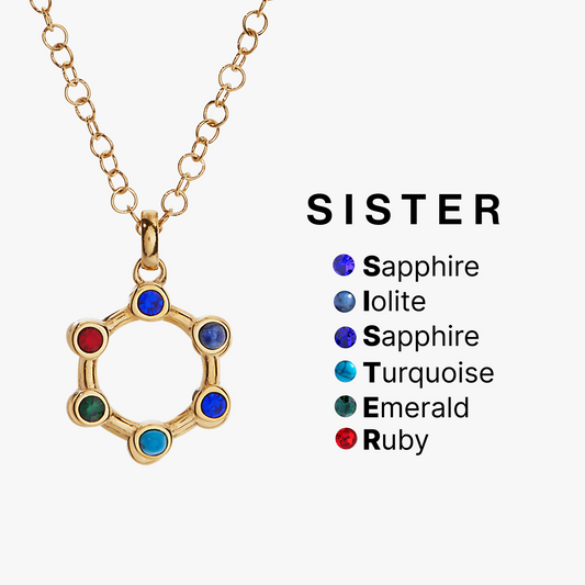 Sister Hidden Message Acrostic Necklace