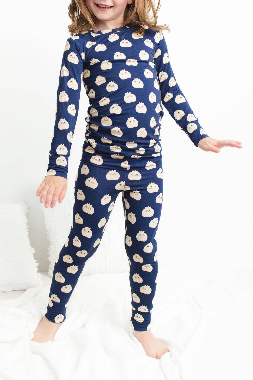 Kids Bamboo Long Sleeves Pajama Set - Dumplings