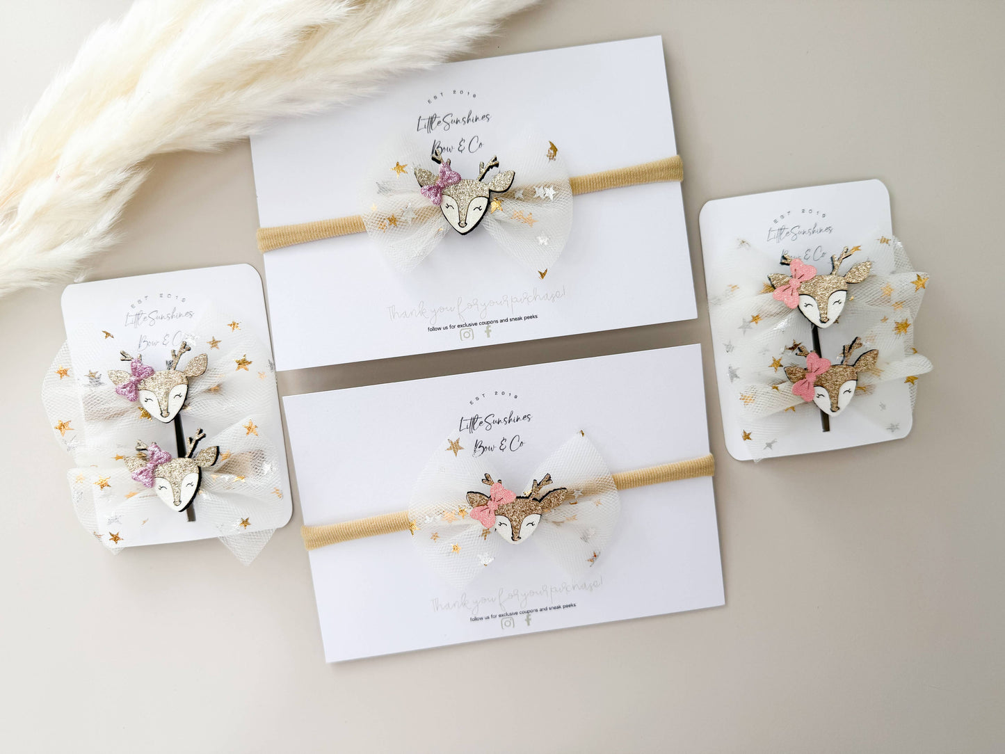 Reindeer Hair Clips & Headbands