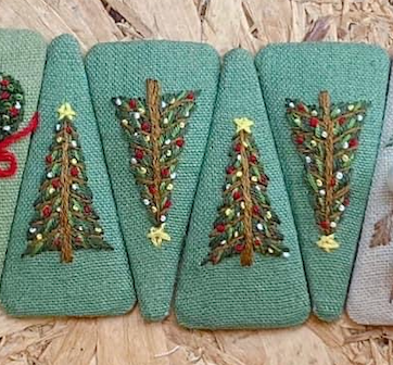 Xmas Theme Embroidered Hair Barrette, Christmas Collection