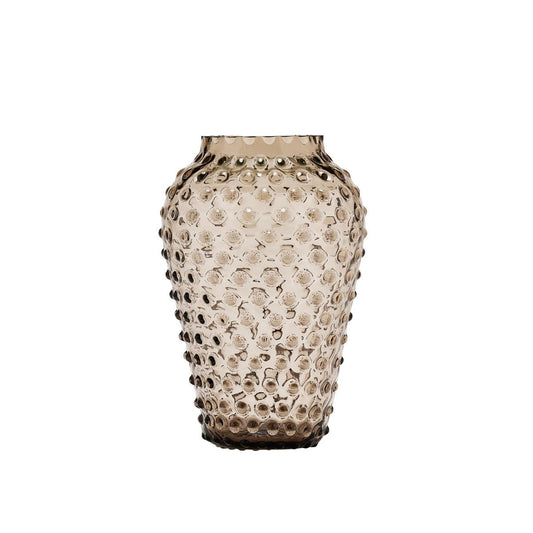 Hobnail Vase - Barrel - Smokey Amaro
