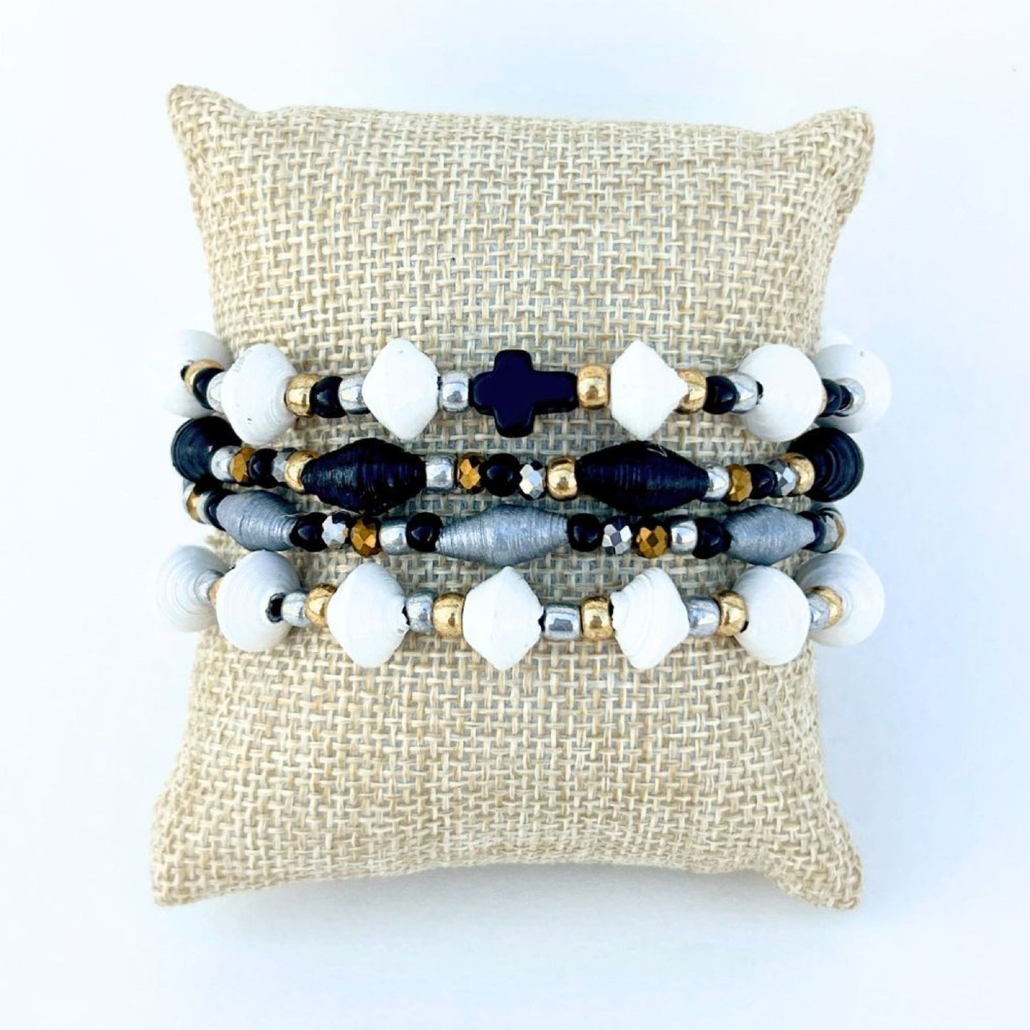 Mirielle Paper Bead Bracelet Set