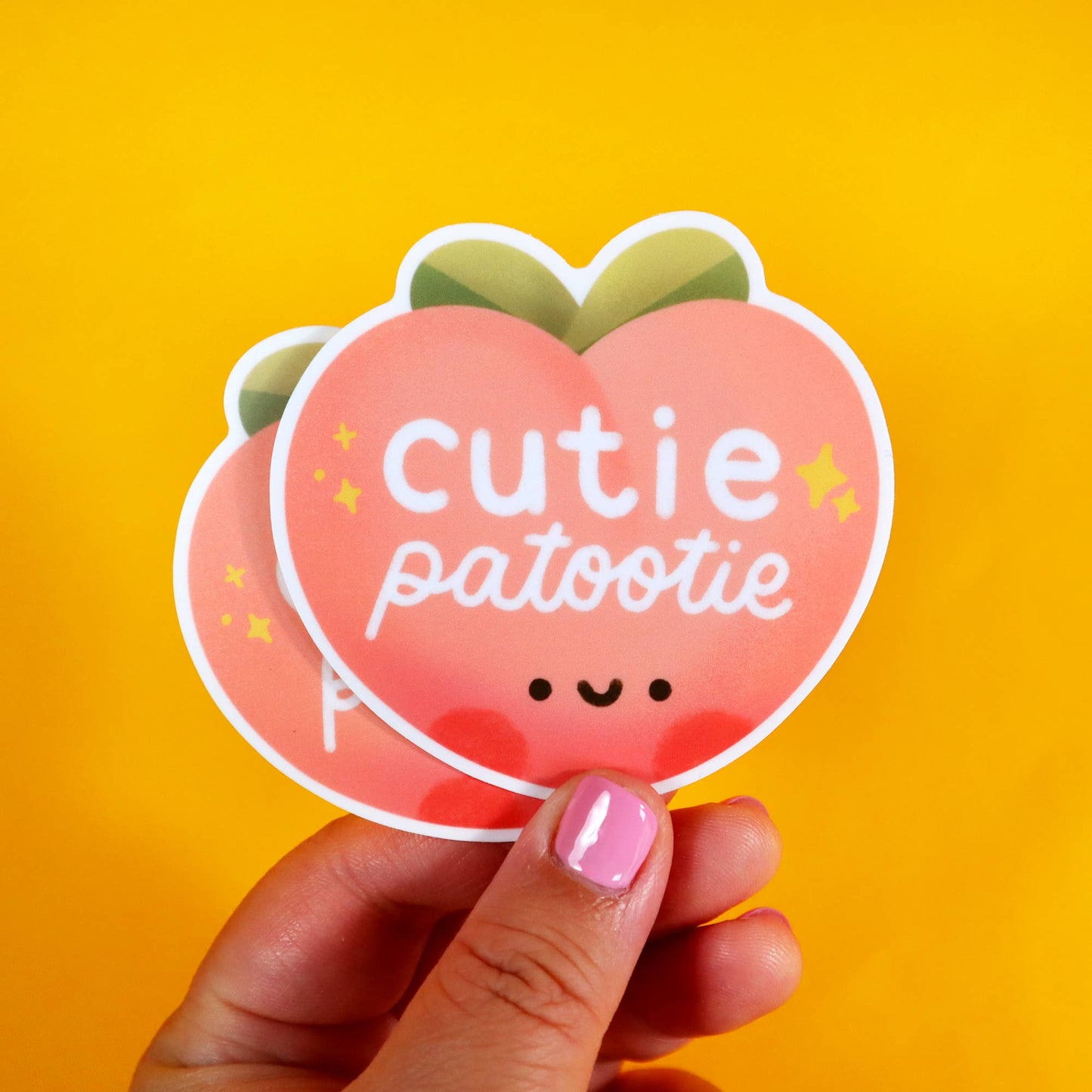 Cutie Patootie Peach Sticker