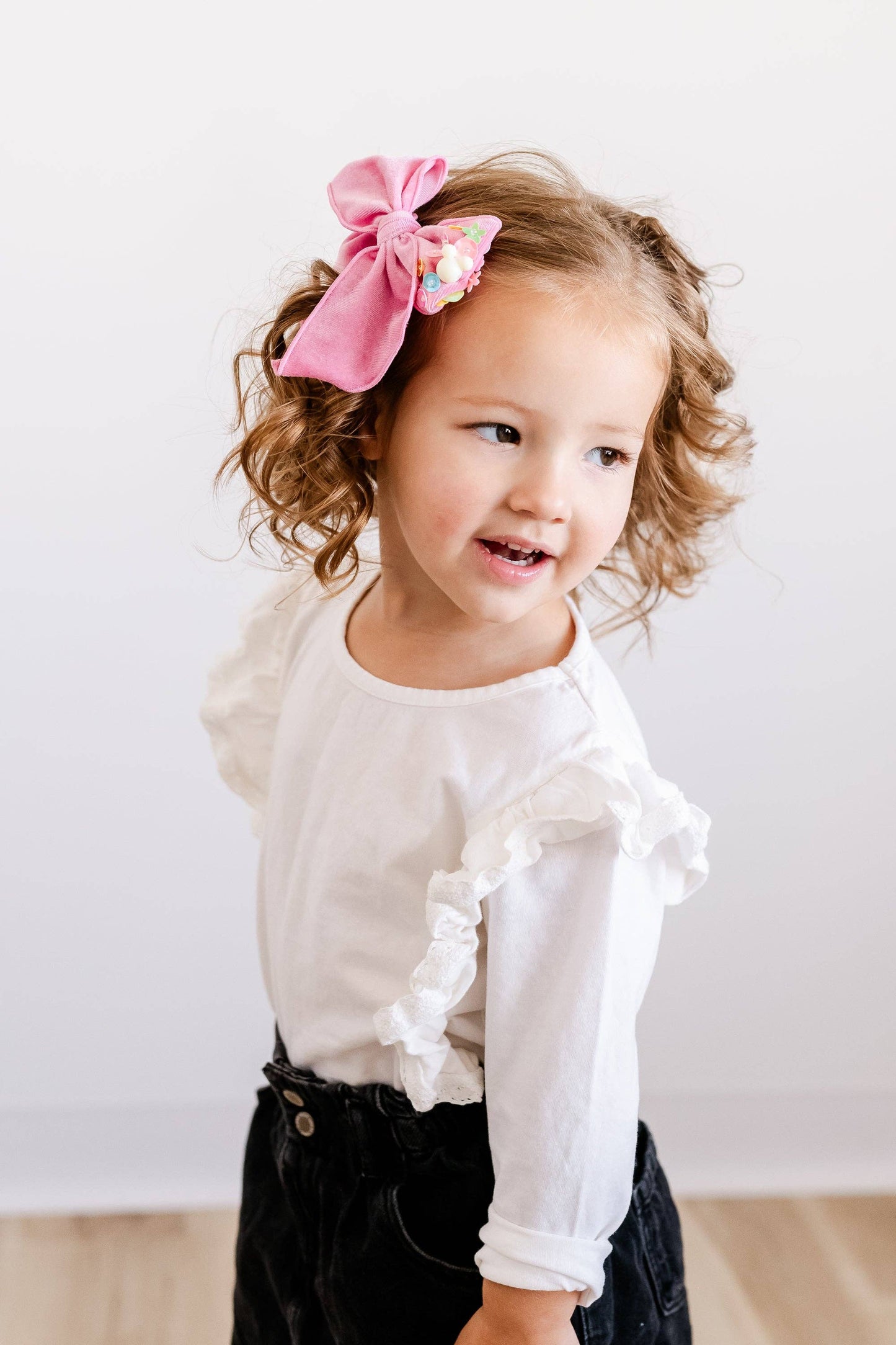 Pink Velvet Sequin Mouse | Whimsy Bow | Happiest Place Collection