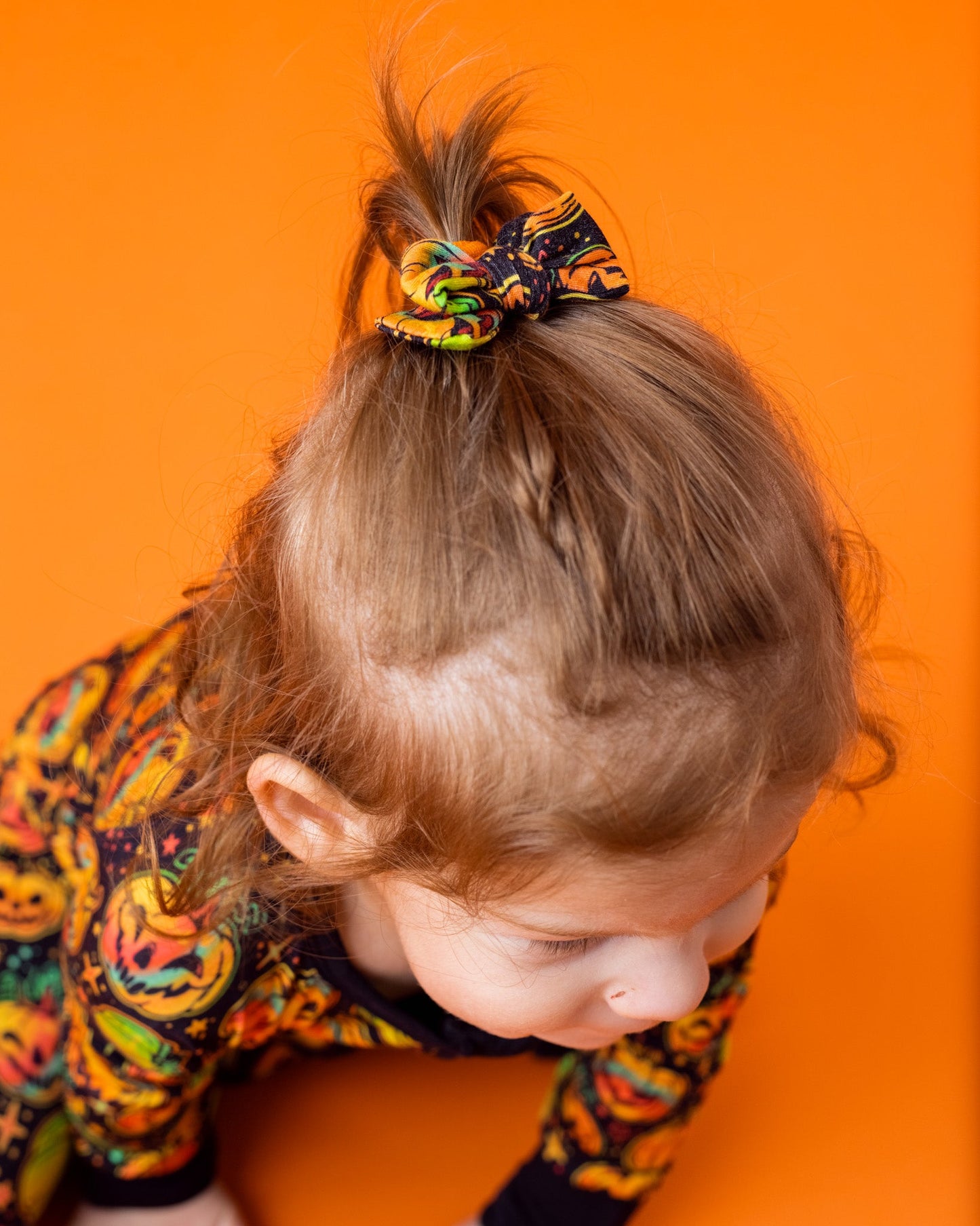 Halloween | Spooky Pumpkins | Baby Bamboo Clip on Bow Set *New Style*