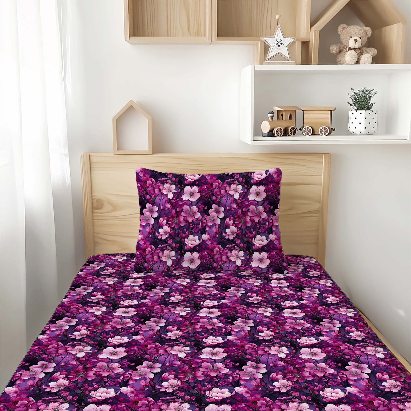 Cherry Blossoms | Twin Sheet & Pillowcase