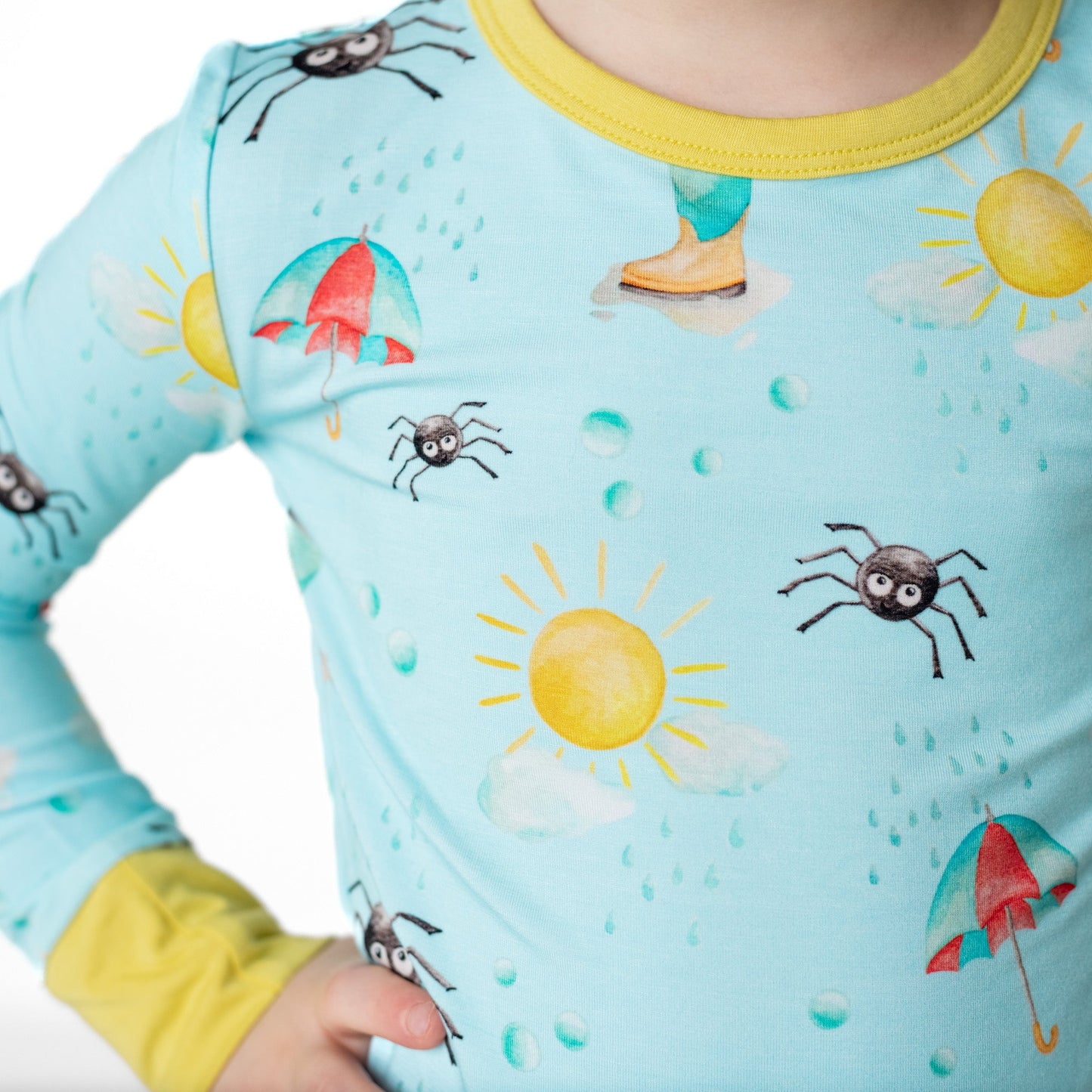 Spring Showers | Two-Piece Bamboo Long Sleeve Toddler & Kids Pajamas