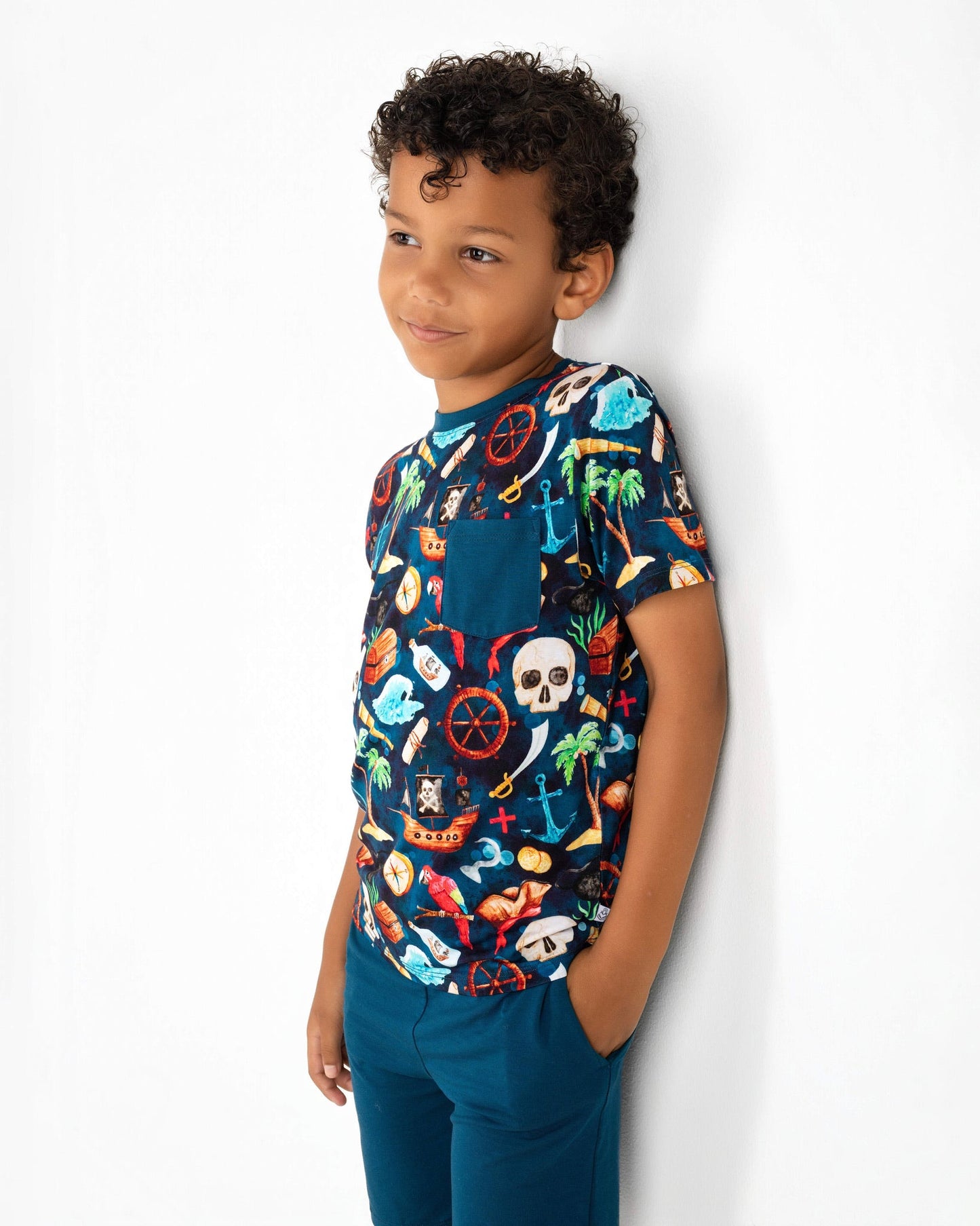 Ahoy Matey | Bamboo Toddler & Kids Pocket Tee & Shorts Set