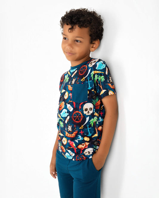 Ahoy Matey | Bamboo Toddler & Kids Pocket Tee & Shorts Set