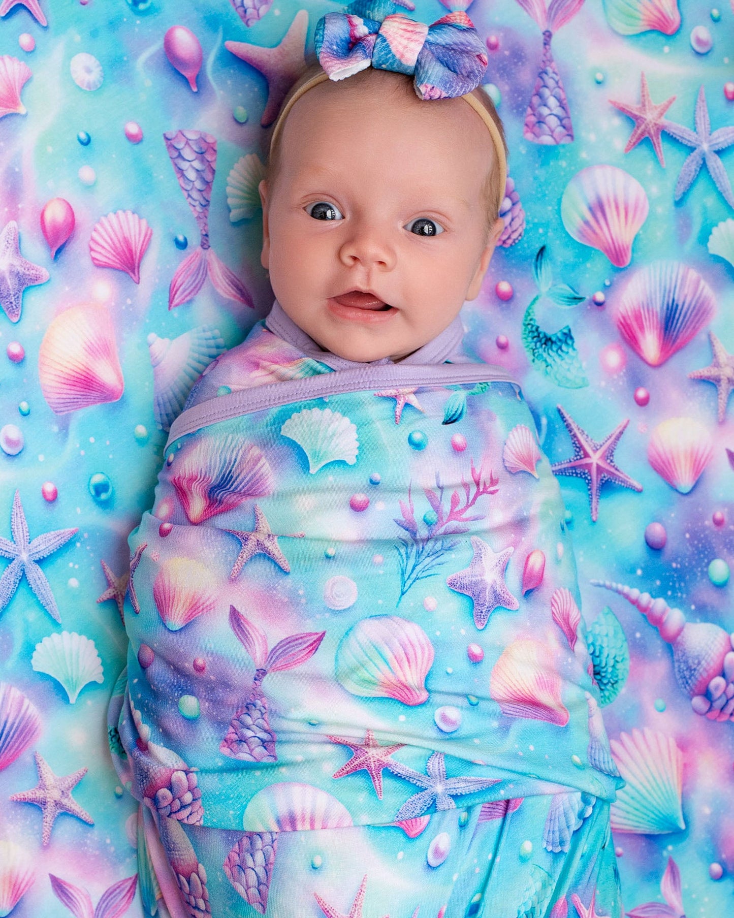 Magical Mermaid Shells | Bamboo Crib Sheet