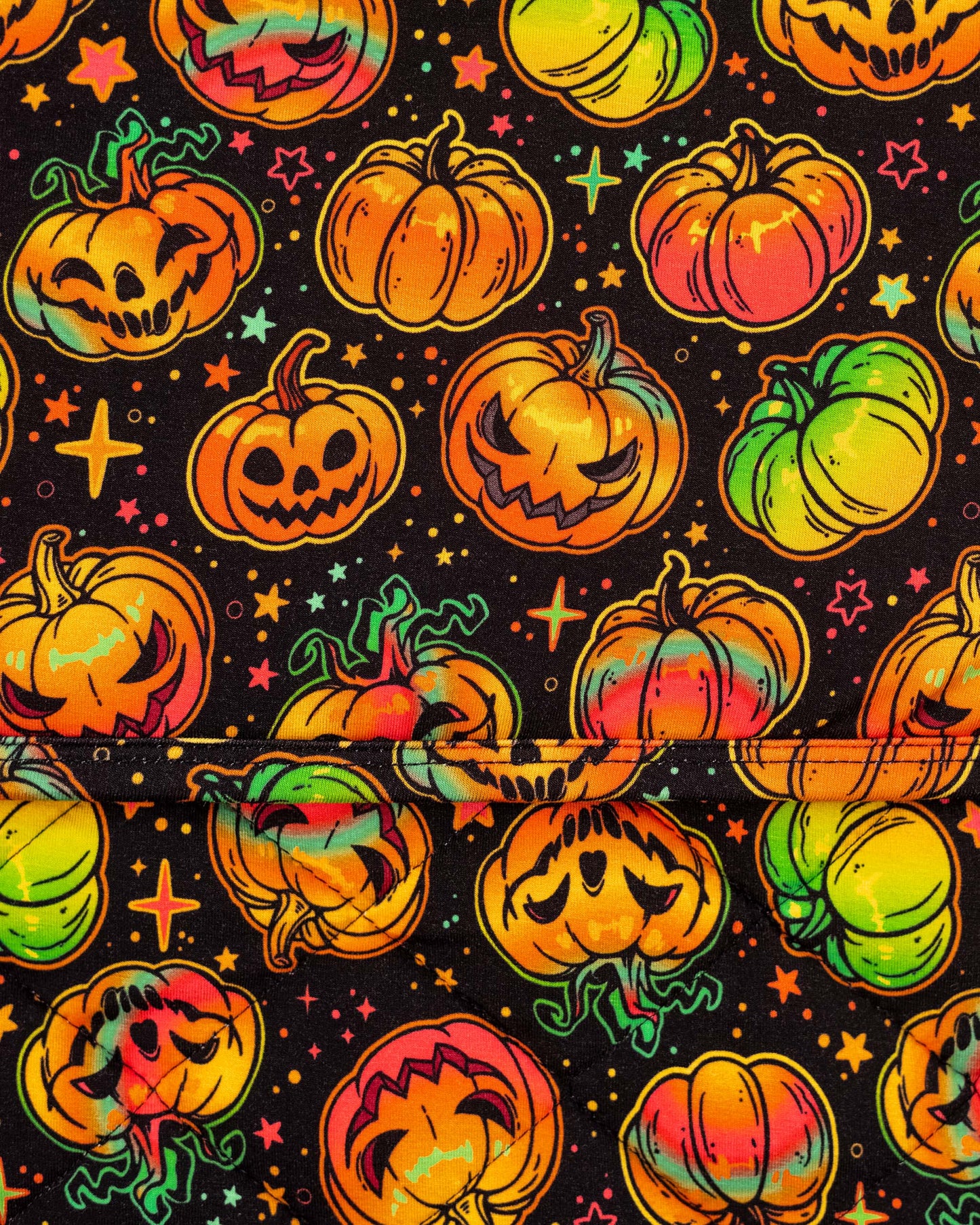 Halloween | Spooky Pumpkins | Quilted Bamboo Adult Blanket