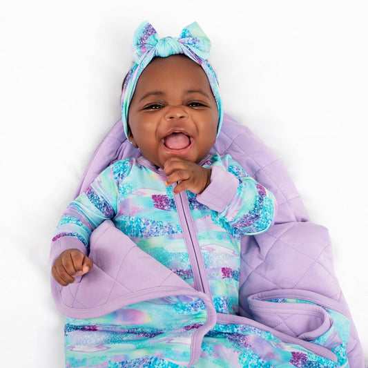 Mermaid Glitter | Convertible Bamboo Zipper Baby Pajamas