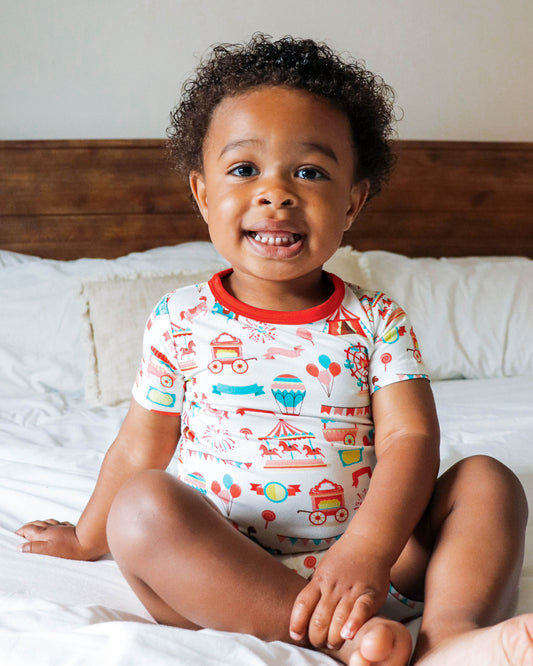 Classic Carnival | Two-Piece Bamboo Short Sleeve Toddler & Kids Apparel Set