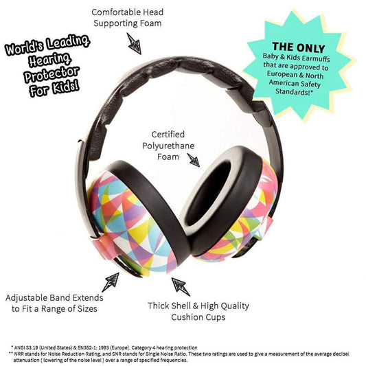 Baby Hearing Protection Earmuffs & Wrap Around Sunglasses Combo Set