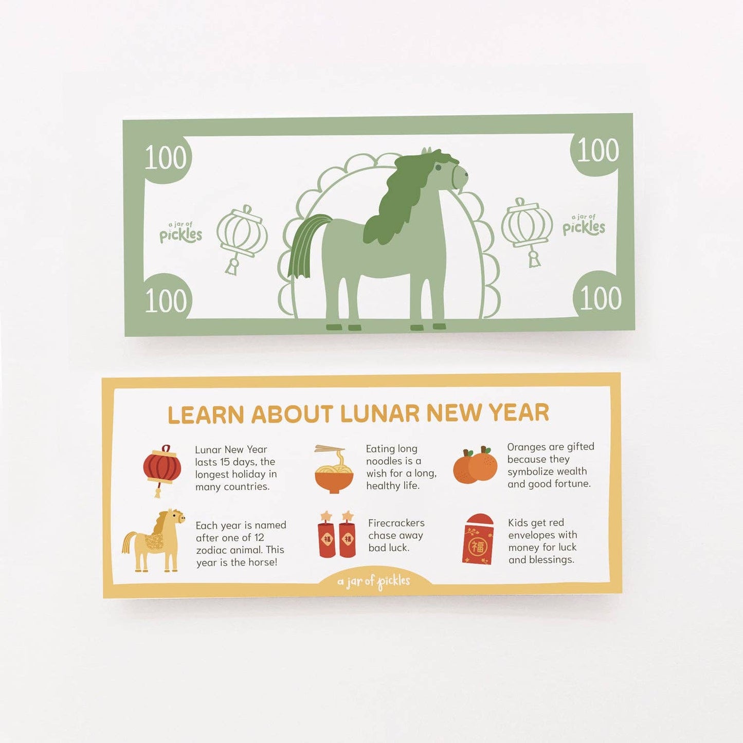 Lunar New Year Play Money Classroom Pack