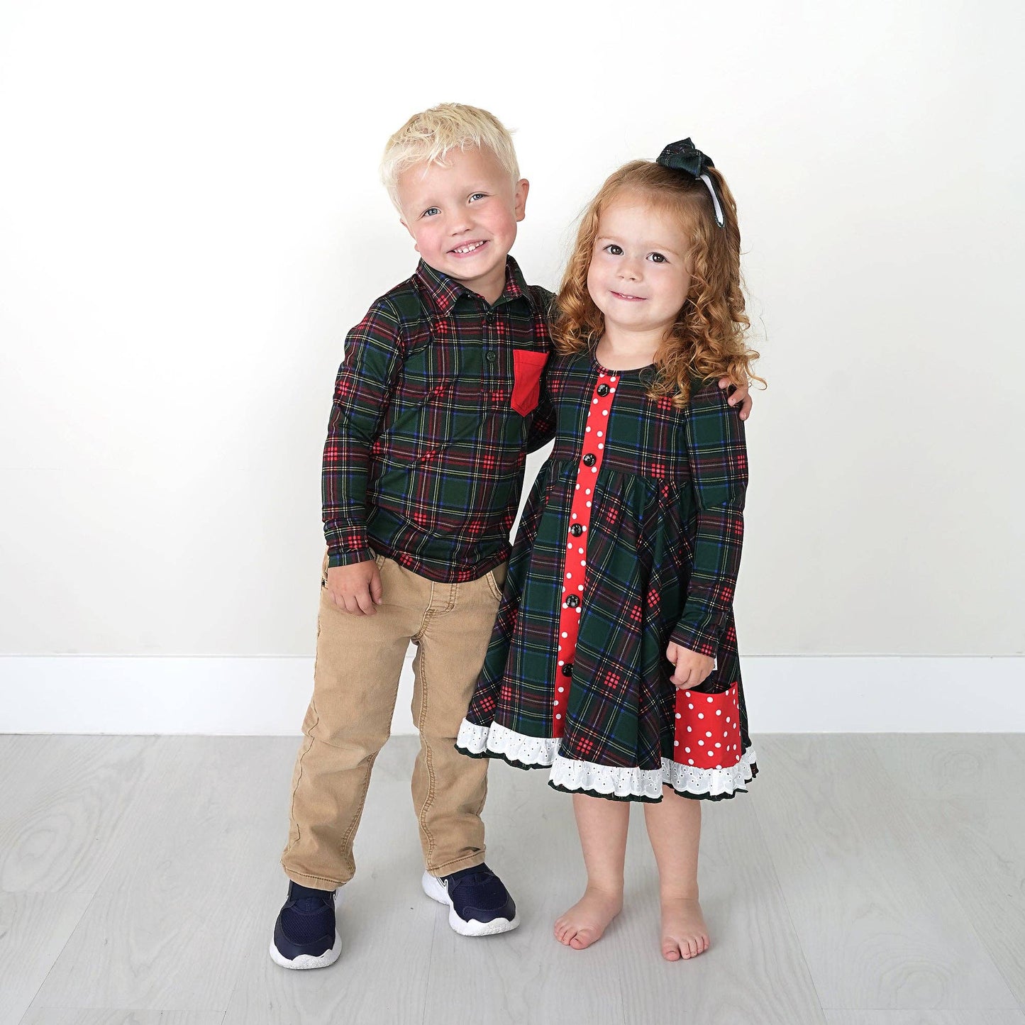Tartan Button Dress