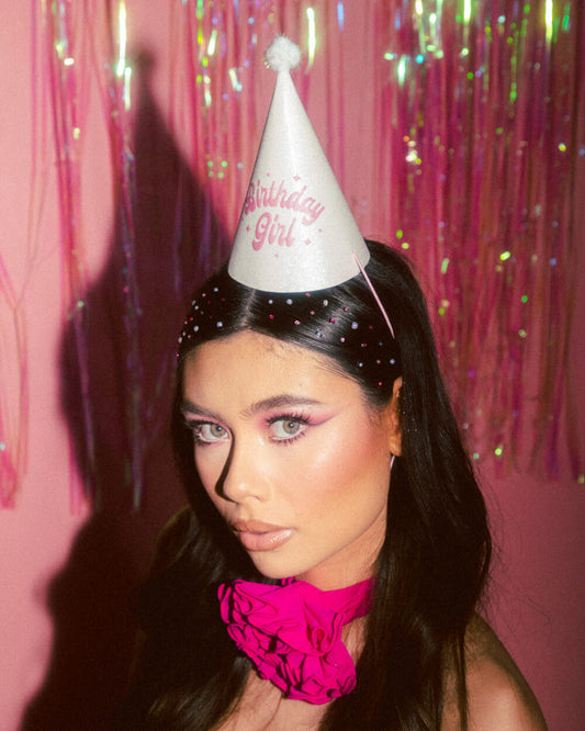 Pastel Party Hats - 13 glitter paper hats