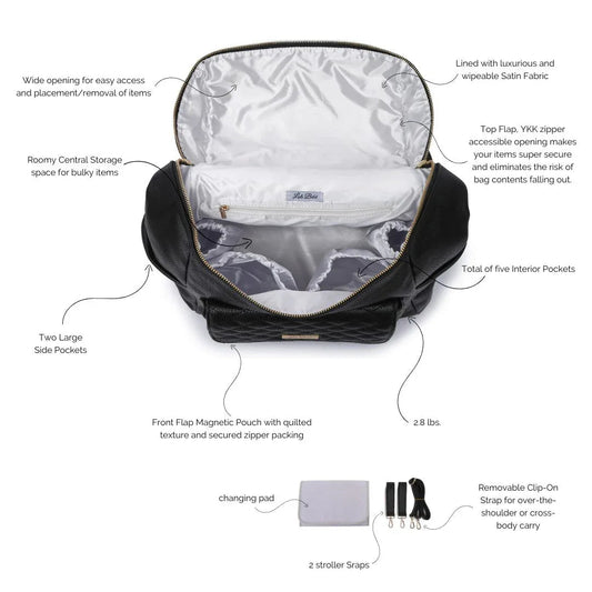 Signature Diaper Bag Ebony Black