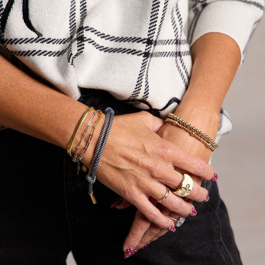 Silver Waterproof Double Layer Saturn Chain Bracelet