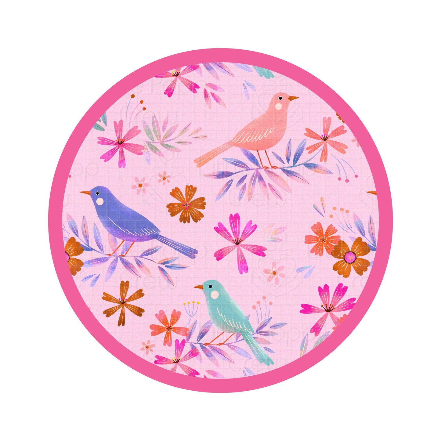 Blooming Birds | Mini Quilted Bamboo Baby Blanket