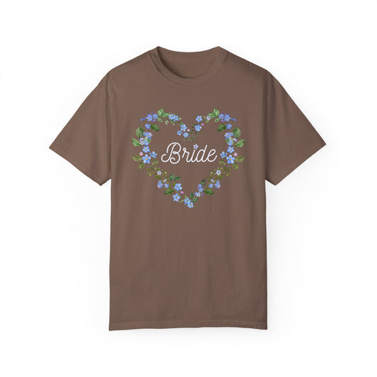 Boho Cottagecore Bride Tee Shirt for Engaged Friend