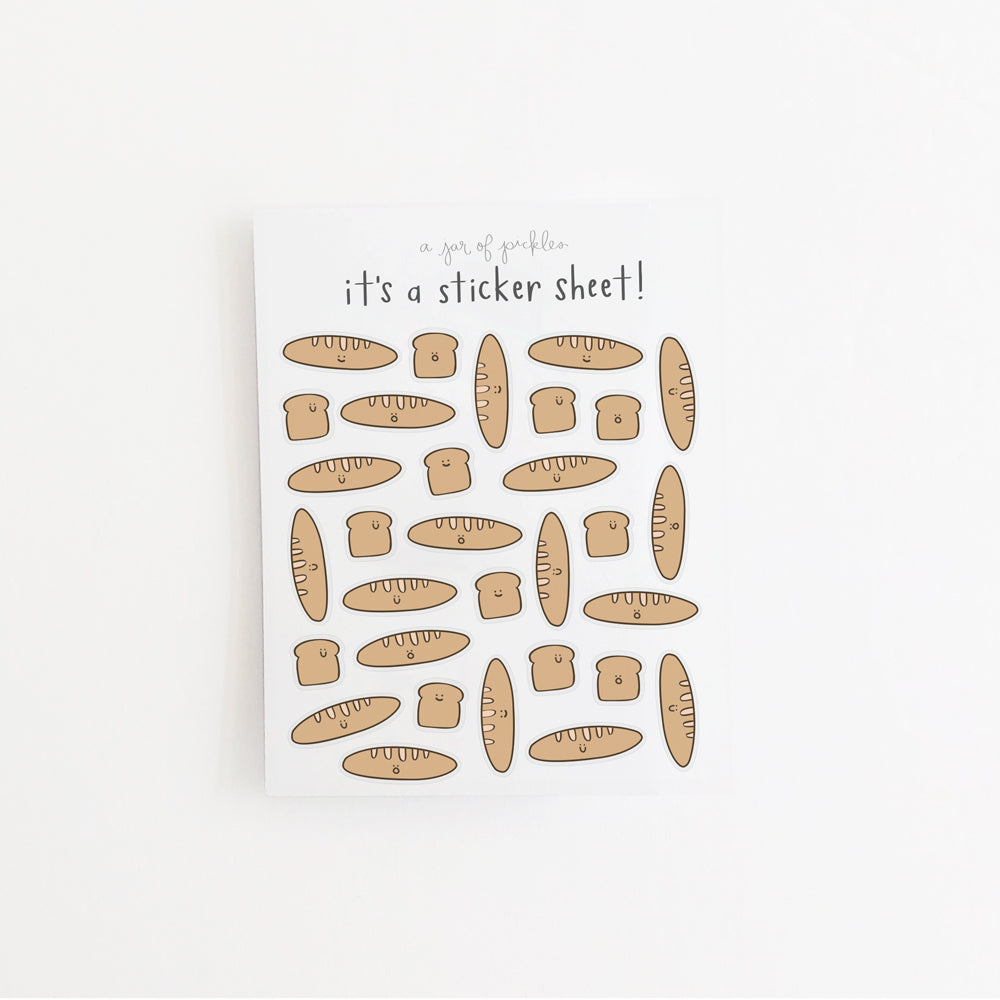 Mini Bread Clear Sticker Sheet