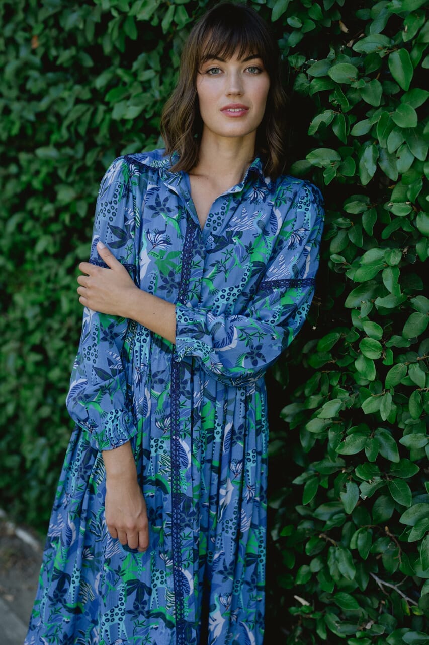 Alexi Maxi Dress- Blue Turq