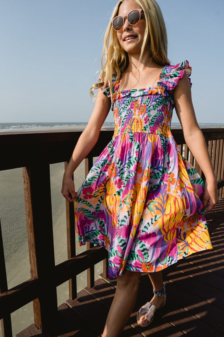 Girls Tillie Dress- Banana Cabana