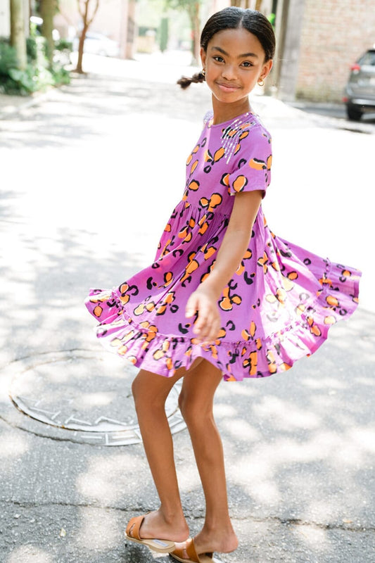 Girls Tybee Dress - Purple