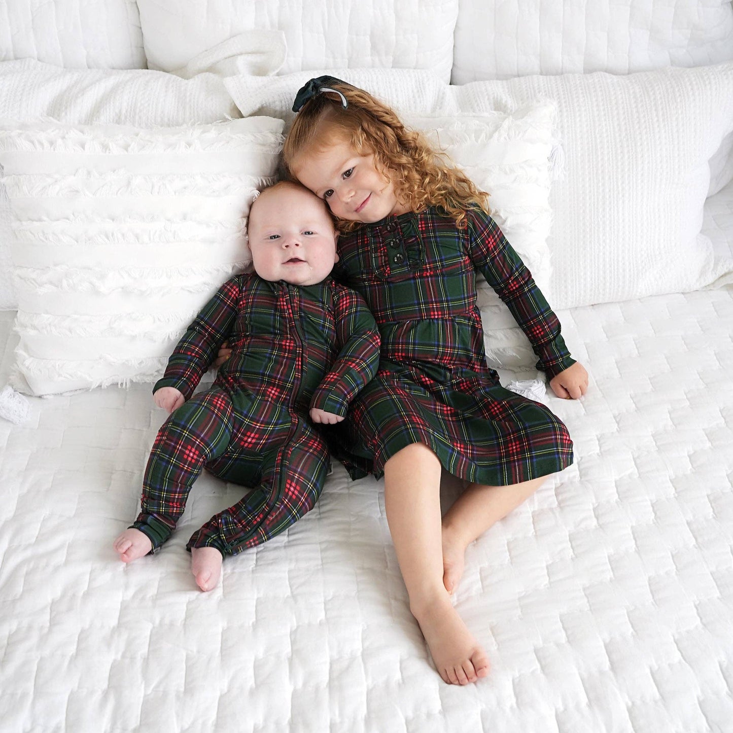 Tartan Convertible Zip Onesie