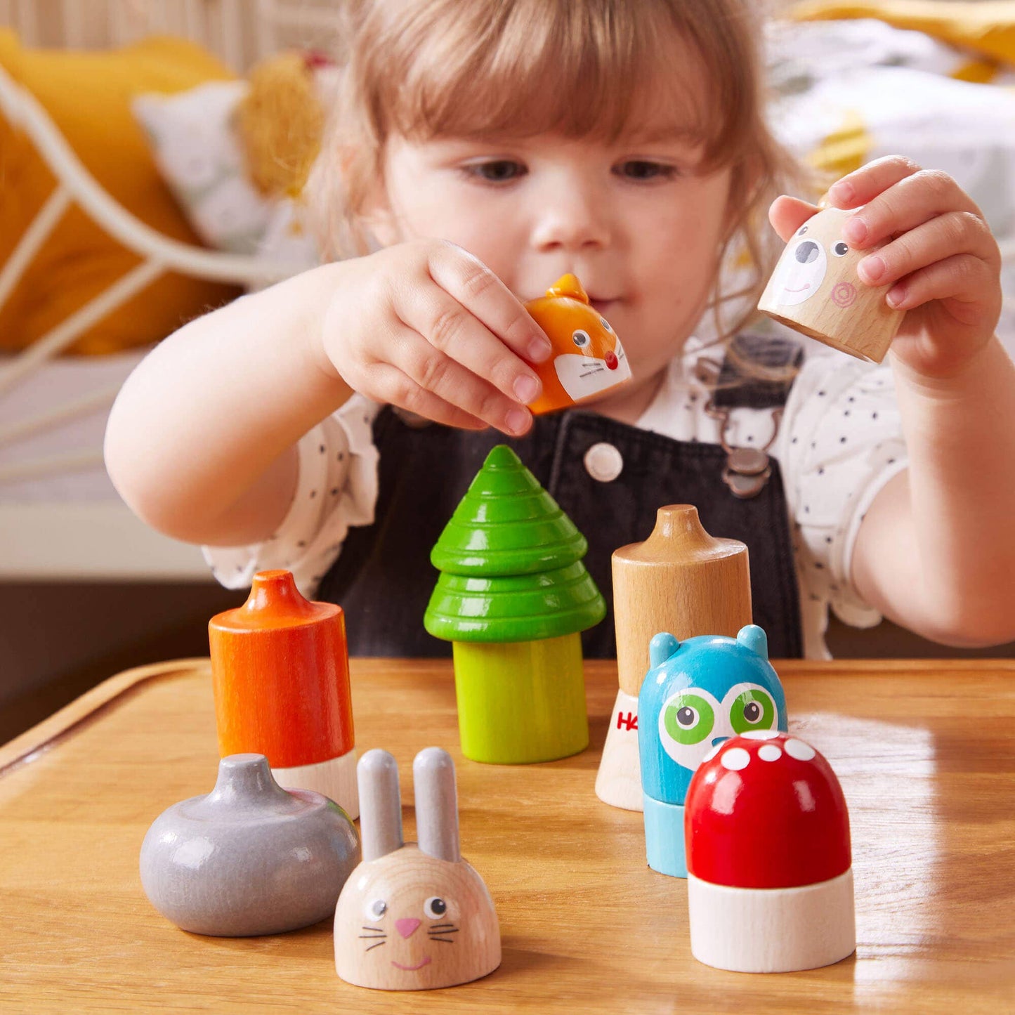 Forest Animals Wooden Stacking Toy - Montessori Blocks