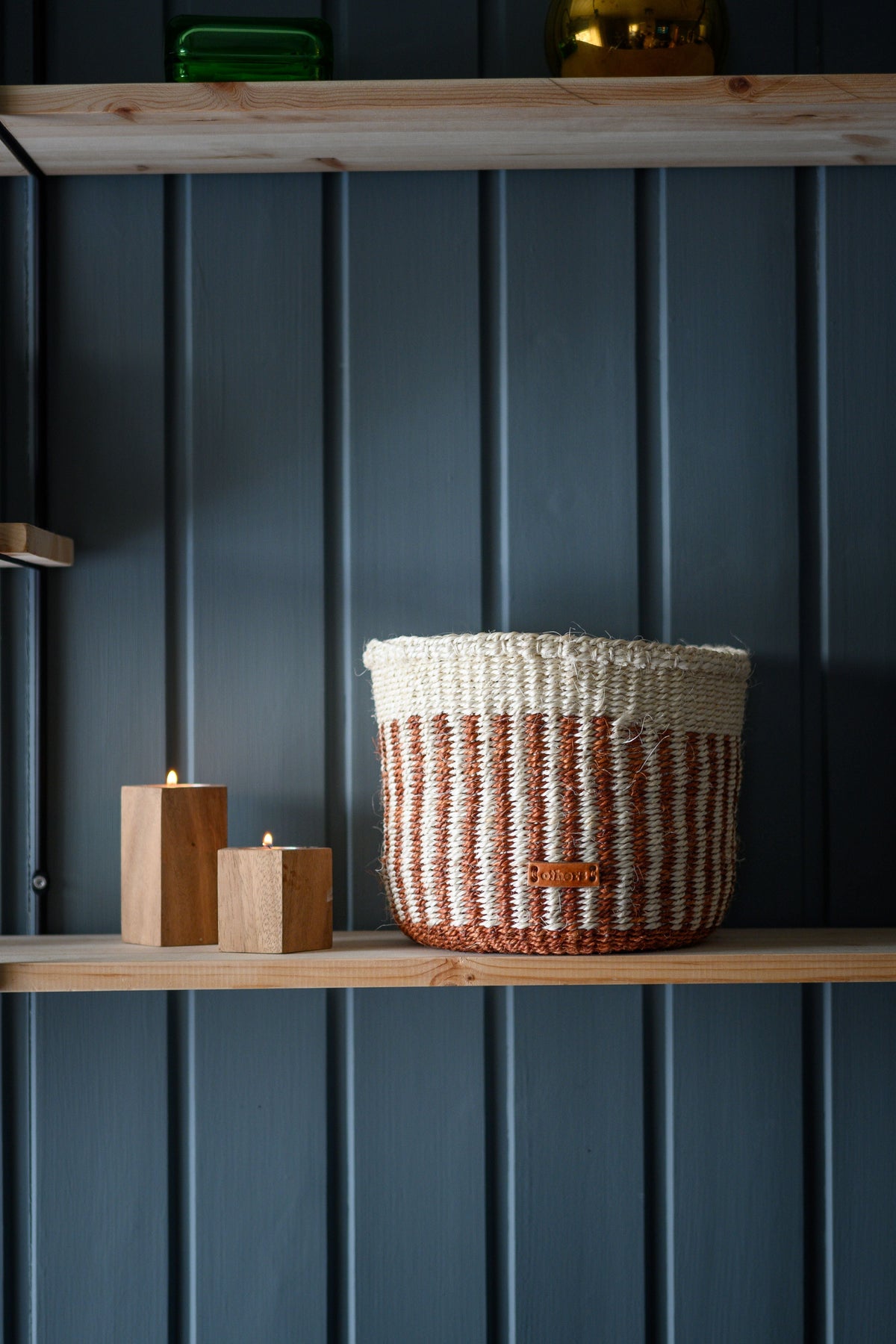 Others Sisal Basket with Brown Stripe