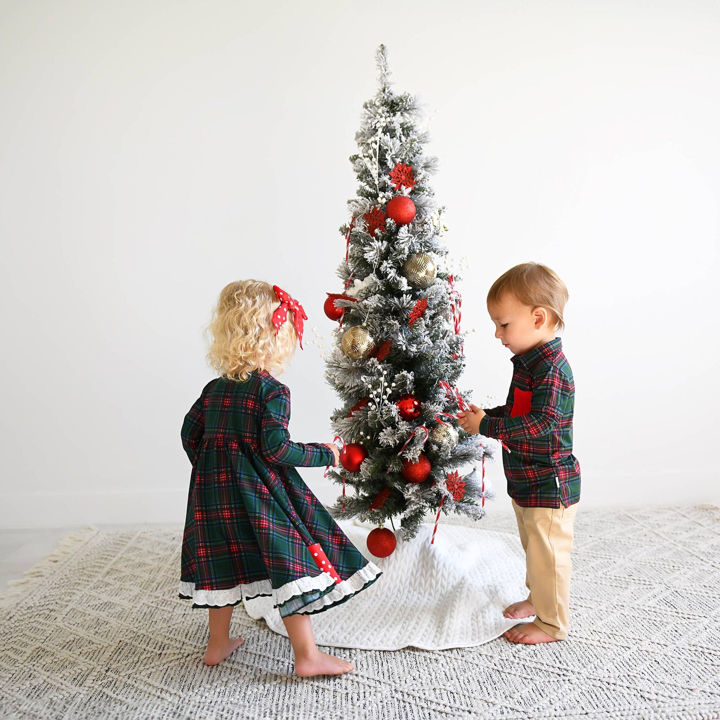Tartan Button Dress