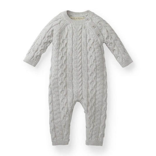 Organic Cable Knit Sweater Romper
