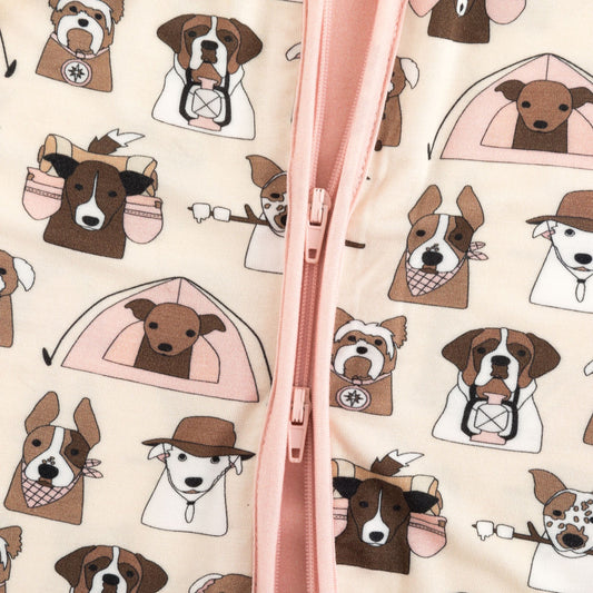 Camp Paws (Romper) - Pink