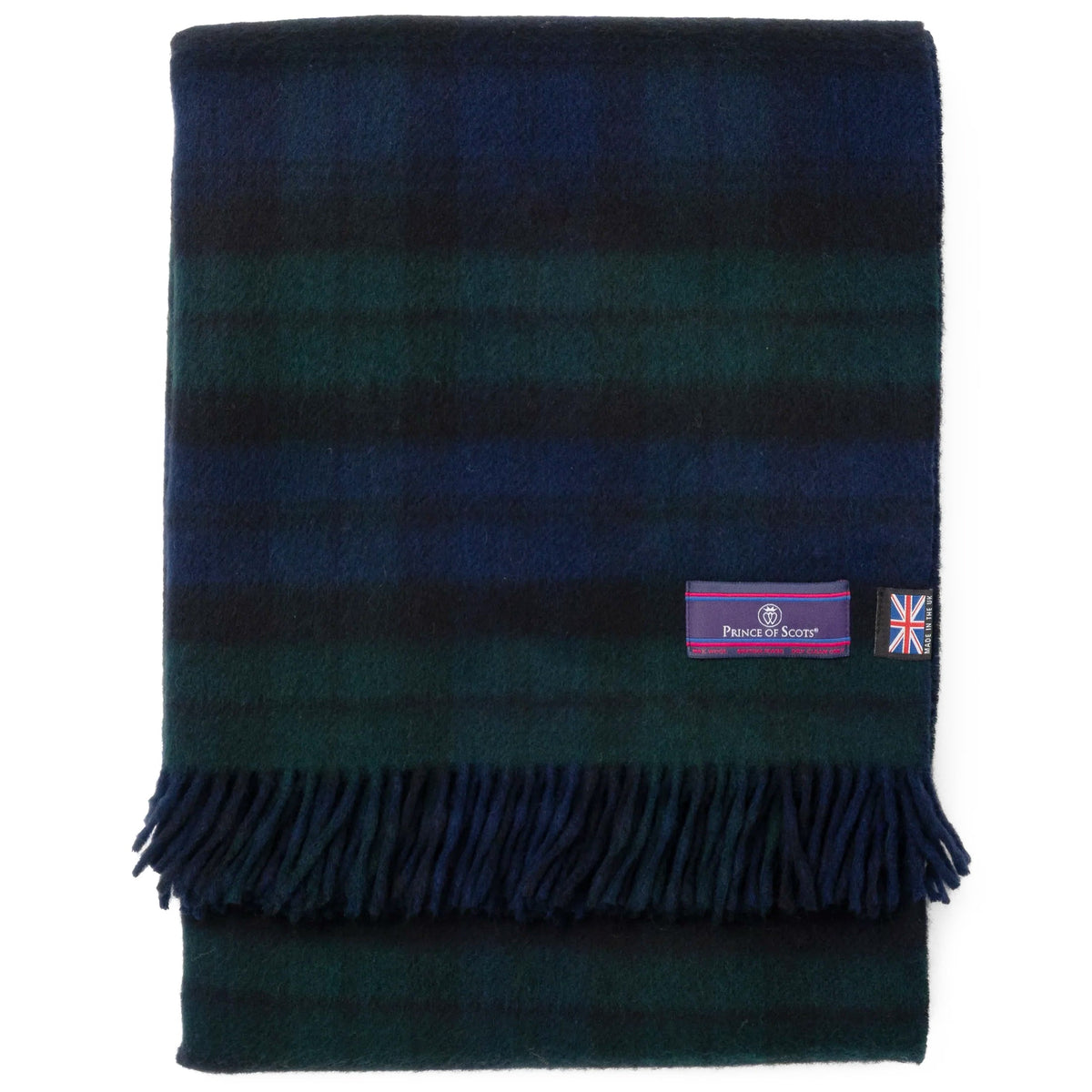 Prince of Scots Double Merino Wool Reversible Throw – Black Watch Tartan