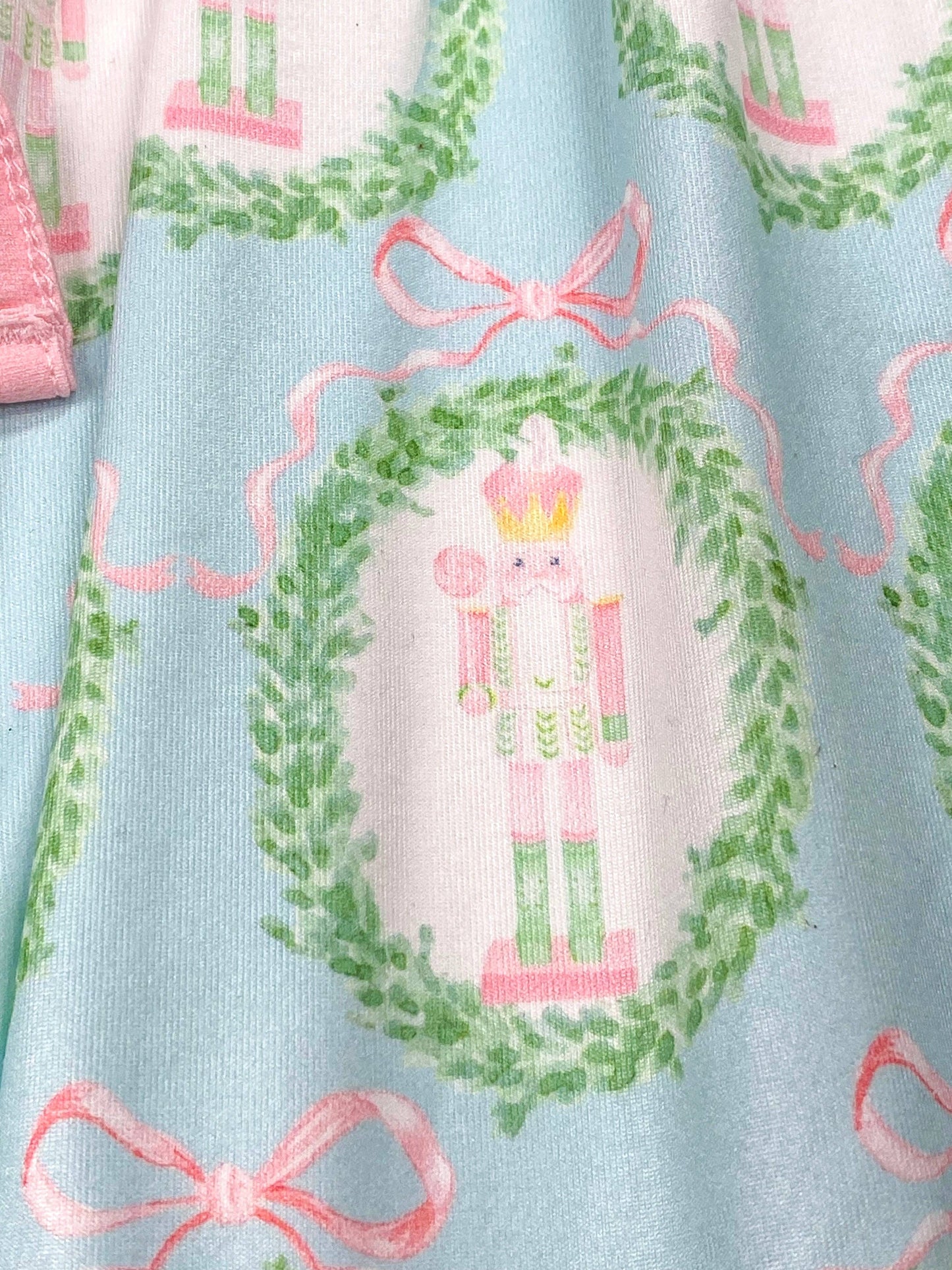 Nutcracker & Tied Long Sleeves Dress