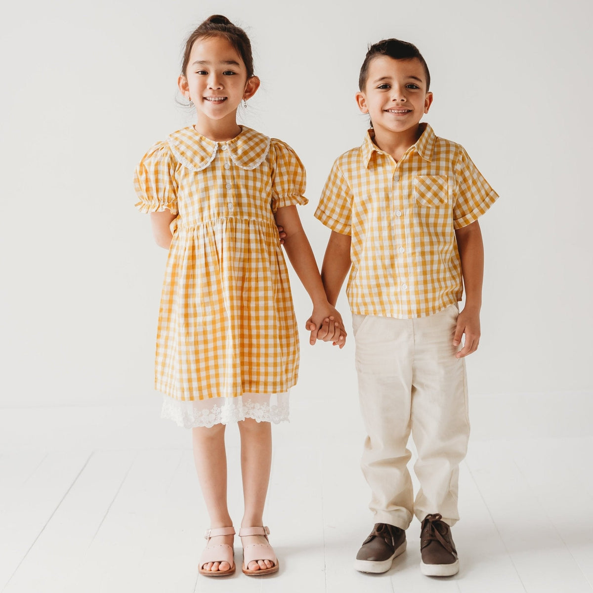 Citrus Gingham Boy Shirt