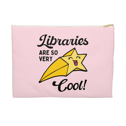 Cute Bookish Pouch with Zipper for Librarian