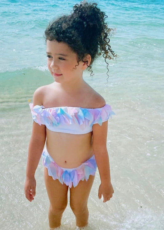 White Bikini with Unicorn Petals