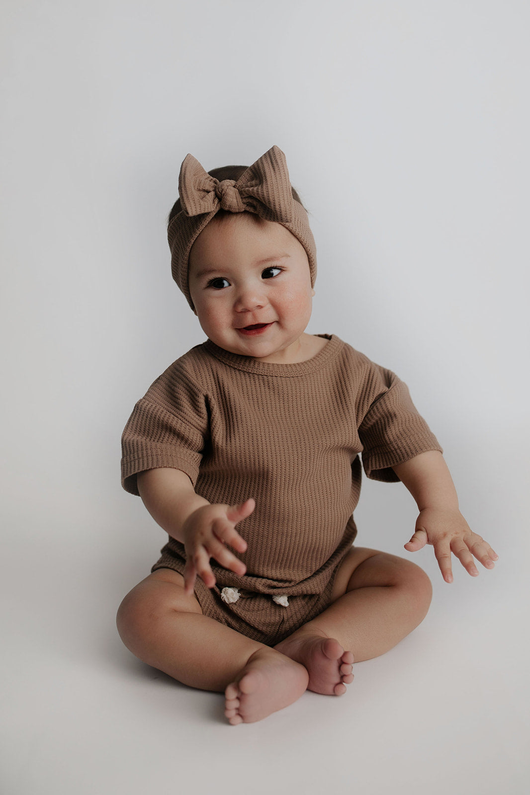 Cocoa Sands Brown Waffle Two Piece Set