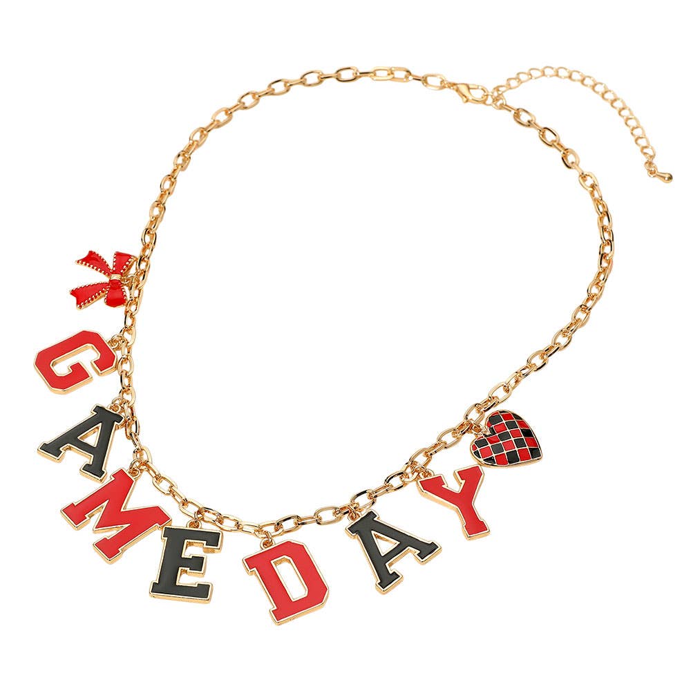 GAME DAY Letter Charm Station Necklace