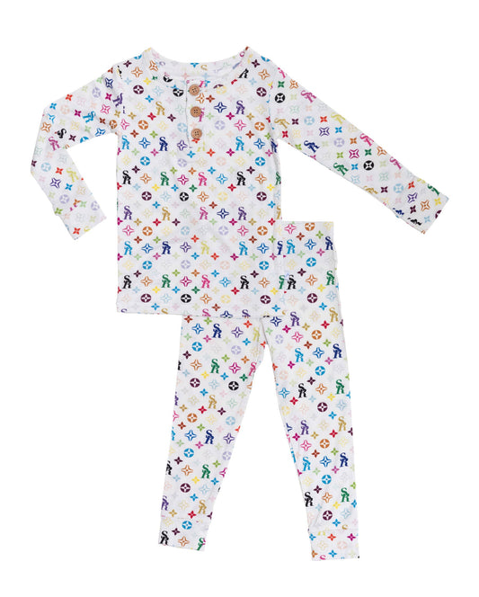 SR Logo Long Sleeve Henley Pajamas